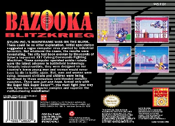 Bazooka Blitzkrieg (USA) box cover back
